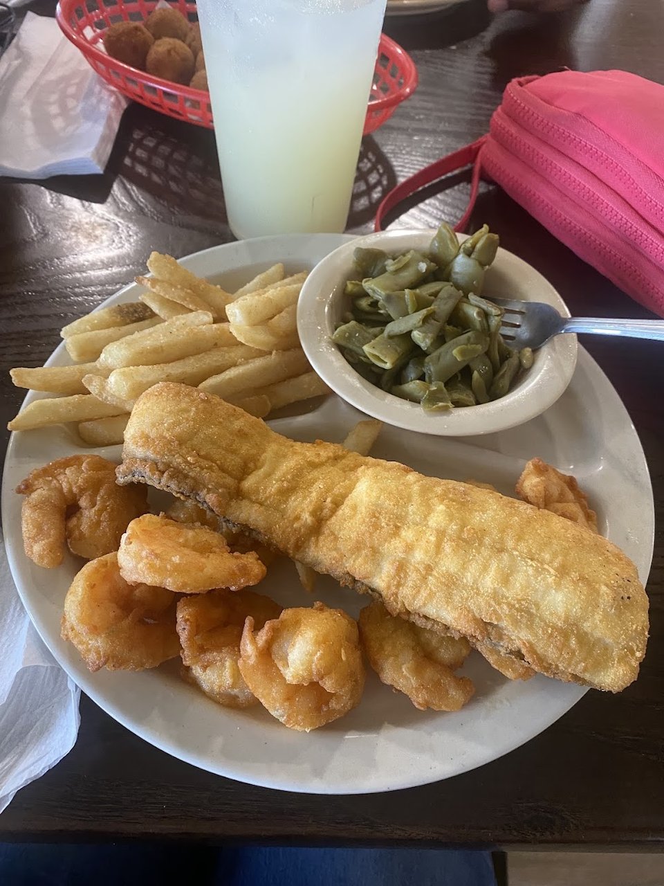 Fried Shrimp Fried Oysters and Deviled Crab